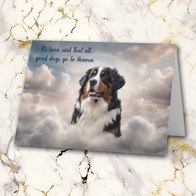 Perte de Bernese Mountain Dog Heaven Carte de Symp (Créateur téléchargé)