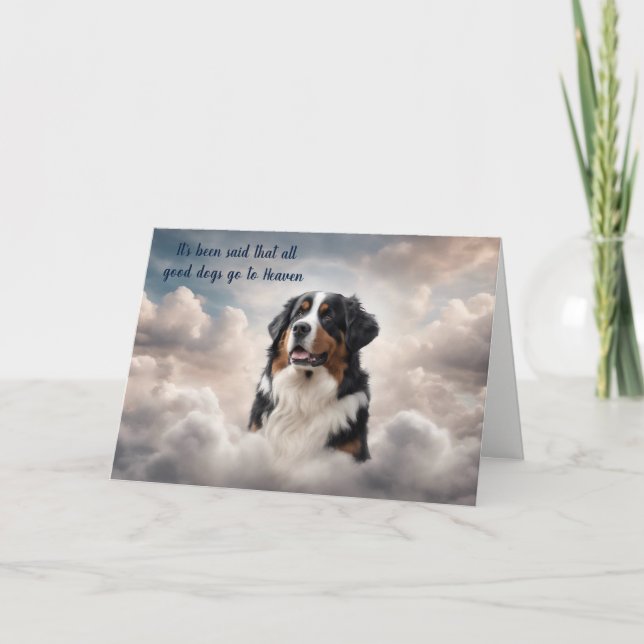 Perte de Bernese Mountain Dog Heaven Carte de Symp (Devant)
