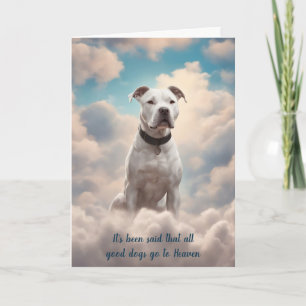 Perte de blanc Pitbull Chien paradis carte de symp