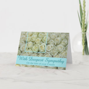 Perte de cousin Carte rose de sympathie