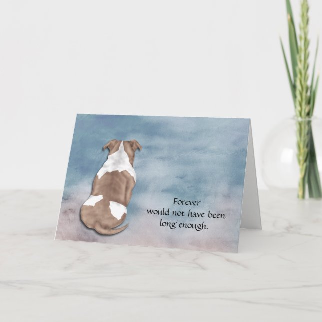 Perte de la carte American Bully Dog Sympathy Card (Devant)