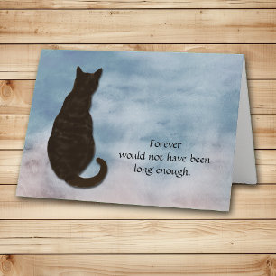 Perte de la carte de condoléances de chat noir