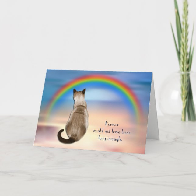 Perte de la carte de Sympathie arc-en-ciel chat de (Devant)