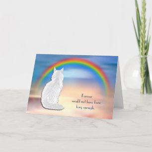 Perte de la carte de sympathie arc-en-ciel de chat