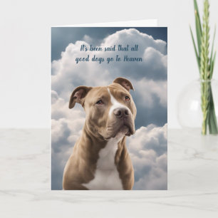 Perte de la carte de sympathie Brown Pitbull Dog H