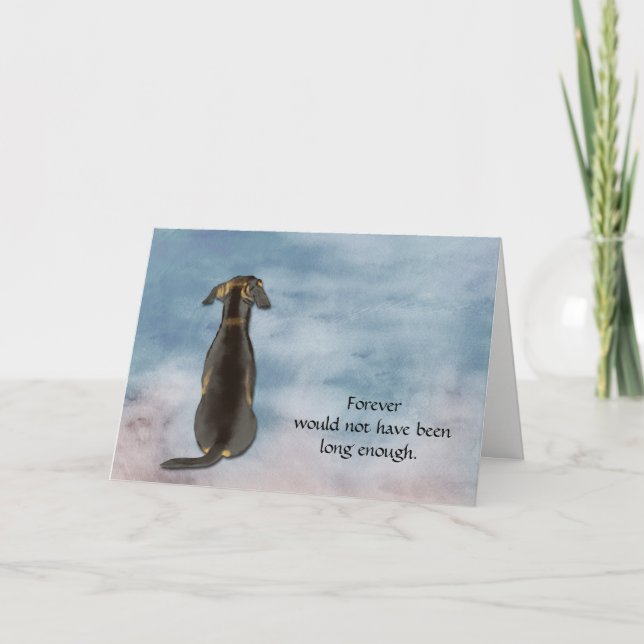 Perte de la carte de sympathie Dachshund Condolenc (Devant)
