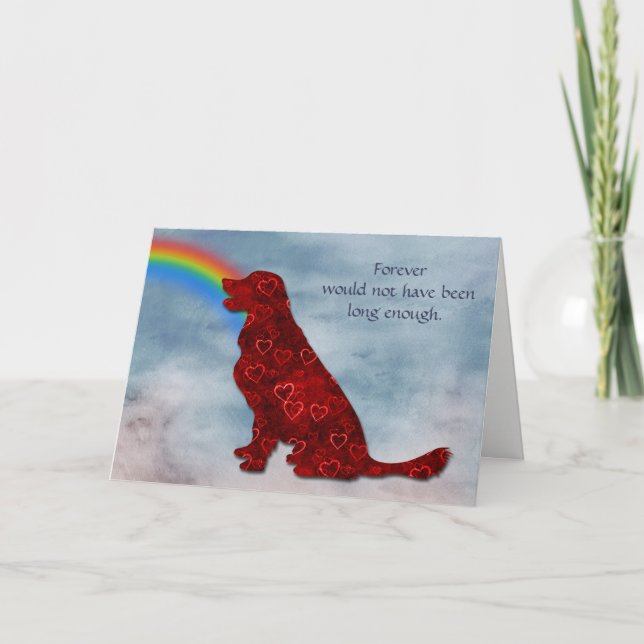Perte de la carte de sympathie du chien arc-en-cie (Devant)