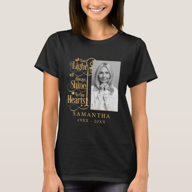 Perte De Mère Photo Personnalisée T-shirt (Devant)