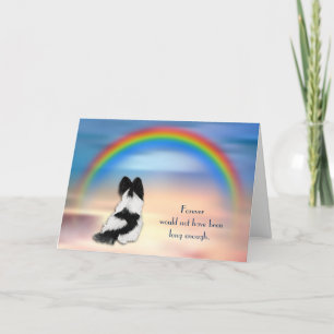 Perte de Papillon Spaniel Chien Rainbow Carte de S