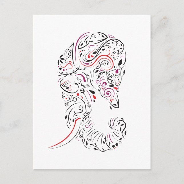 perte d'éléphant-mère carte de sympathie ornée (Devant)