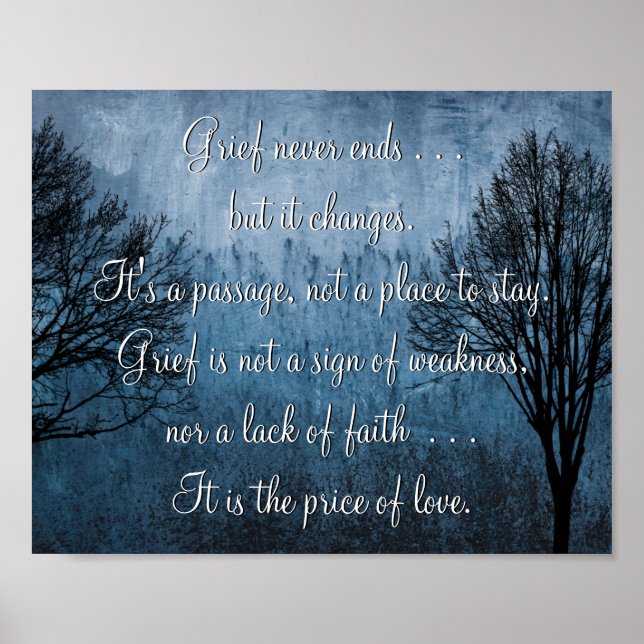 Perte douloureuse d'une affiche aimée (Devant)