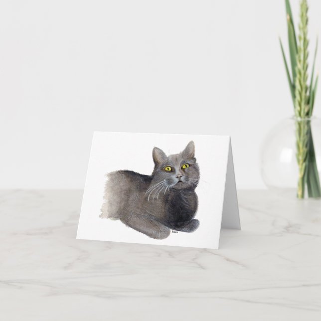 Perte d'une carte de sympathie de chat (Devant)