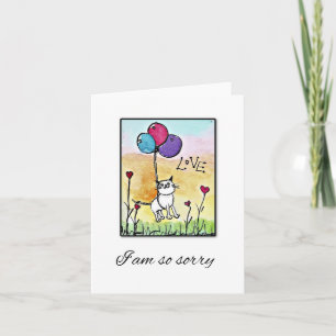 Perte d'une carte de sympathie pour chat d'animal 