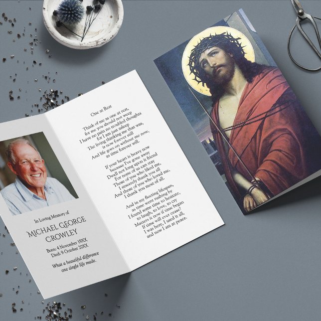 Perte funéraire Jésus épingle la prière Cartes de  (catholic, religious, celebration of life, in loving memory of, prayer cards for bereavement)