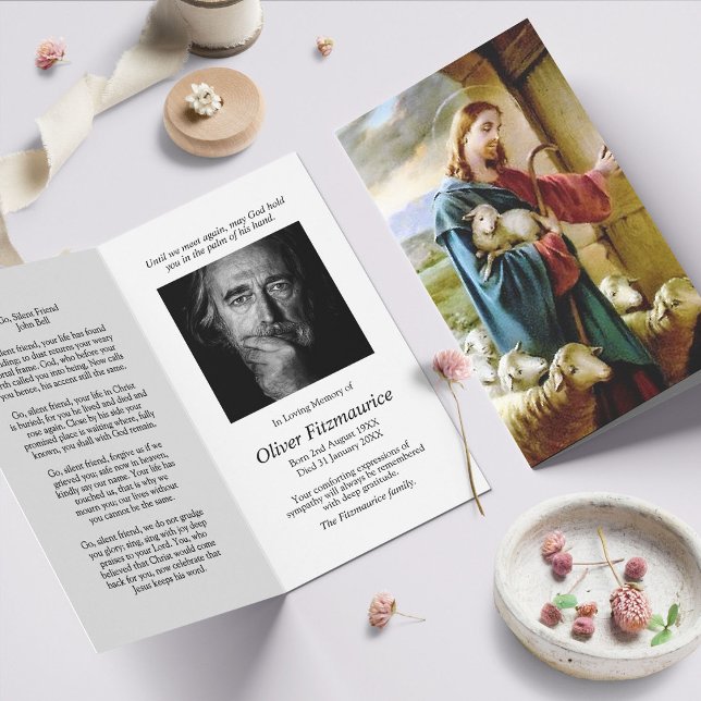 Perte funéraire Jésus Prière de mémoire Cartes de  (catholic, religious, celebration of life, in loving memory of, prayer cards for bereavement)