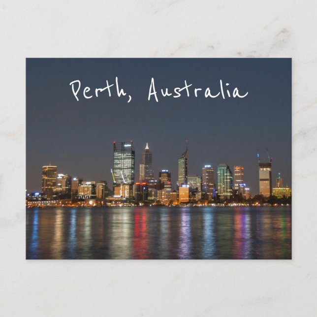 Perth, Australia, Skyline by night Postcard (Front)