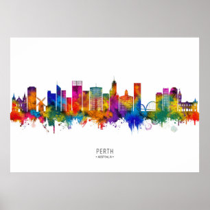 Perth Australia Skyline Poster