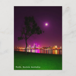 Perth City Lights from South Perth Foreshore Postcard