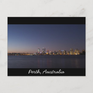 Perth city skyline postcard