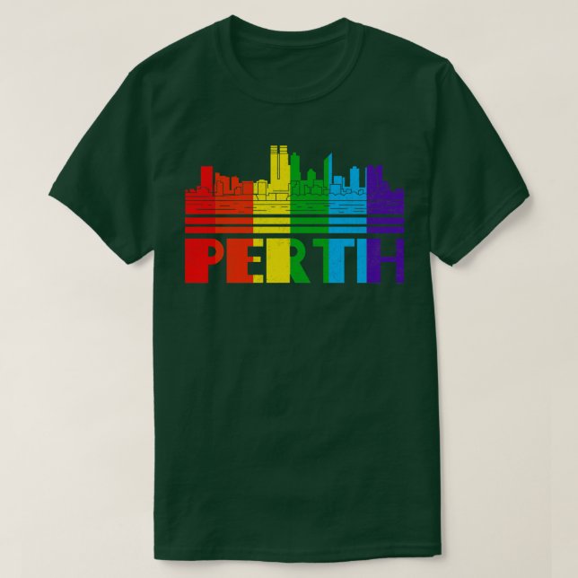 Perth Pride  Perth LGBT Gift LGBTQ Supporter Tee P (Design Front)