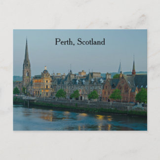 Perth Scotland Night Scene Postcard
