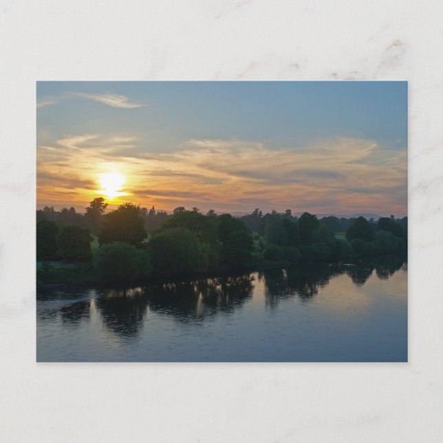 Perth, Scotland River Sunset Postcard (Front)