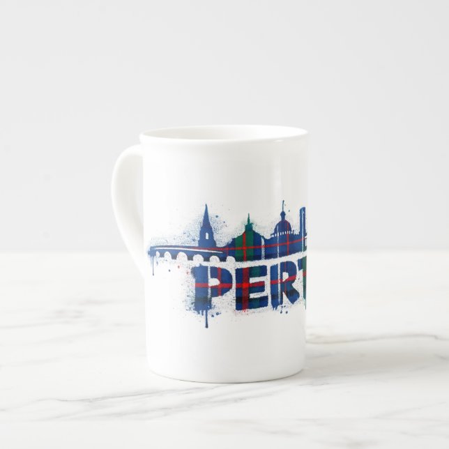 Perth Scotland Tartan Mug Scottish  (Front Left)