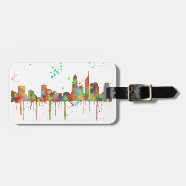 PERTH, WA SKYLINE LUGGAGE TAG (Front Horizontal)