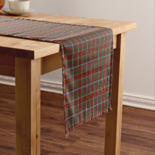 Perthshire Scotland District Weathered Tartan Short Table Runner