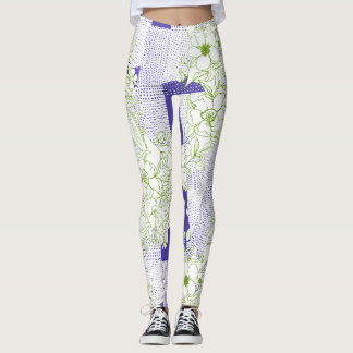 Perturbation florale - Leggings botaniques Abstrai