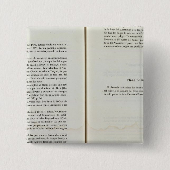 Peru 19 2 inch square button (Front)