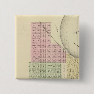 Peru and Mt. Vernon, Nebraska 2 Inch Square Button