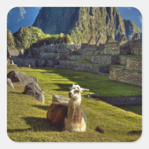 Peru, Andes, Andes Mountains, Machu Picchu Square Sticker
