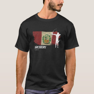 Peru Archery Team Sports Peruvian Flag Bow Arrow T-Shirt