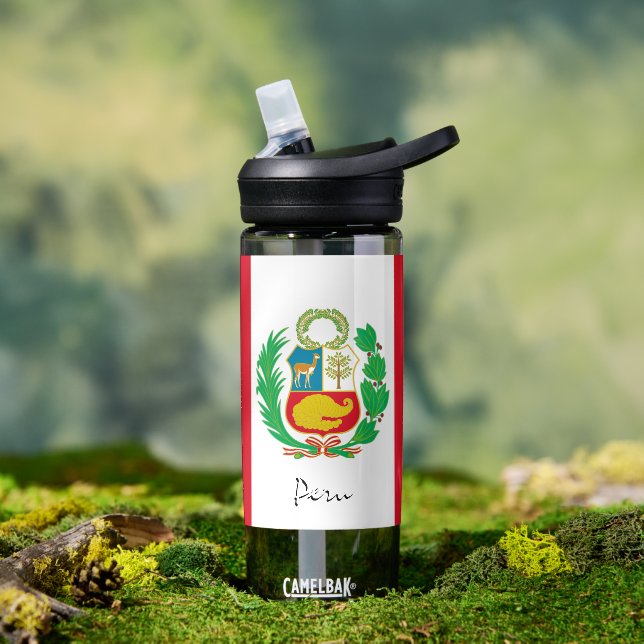 Peru bottle, patriotic Peruvian Flag Water Bottle (Outdoor)