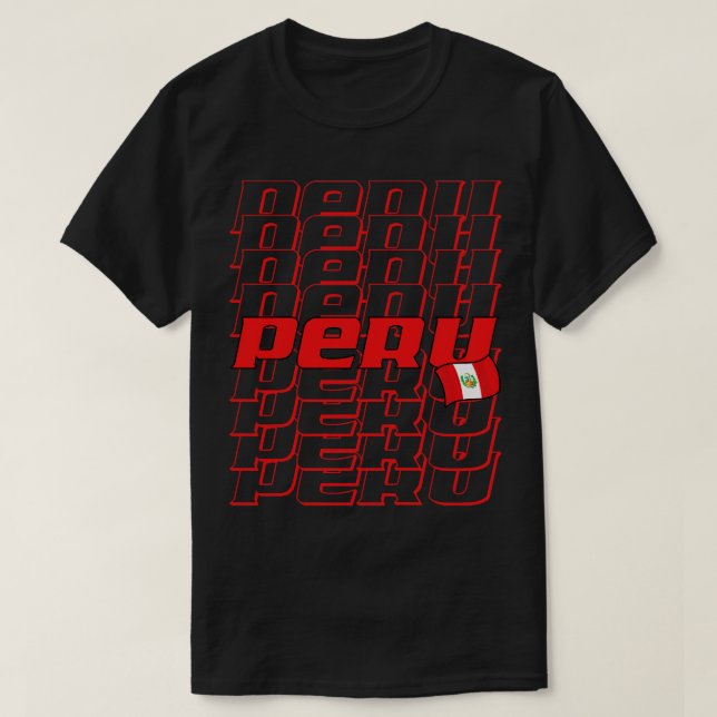 Peru Cascade text 1 T-Shirt (Design Front)