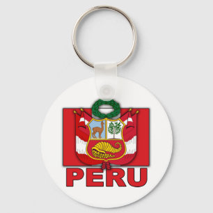 Peru Coat of Arms Keychain