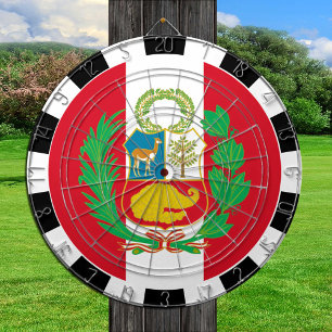 Peru Dartboard & Peruvian Flag darts / game board