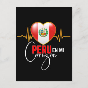 Peru en miCorazon Peruvian Pride Postcard