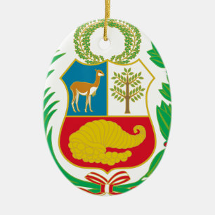 Peru - Escudo Nacional (National Emblem) Ceramic Ornament