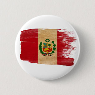 Peru Flag 2 Inch Round Button