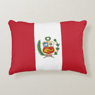 Peru flag accent pillow