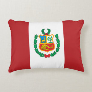 Peru Flag Accent Pillow