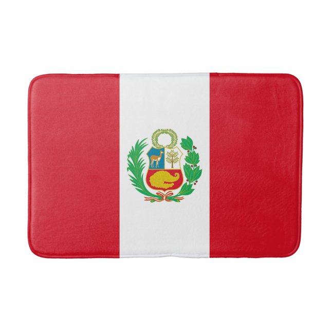 Peru Flag Bath Mat (Front)
