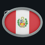 Peru Flag Belt Buckle<br><div class="desc">Peru Flag Belt Buckle</div>