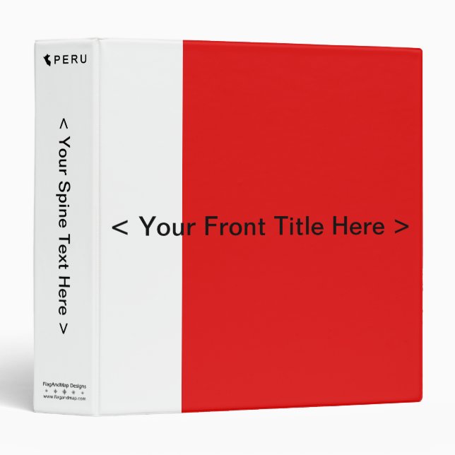 Peru Flag Binder (Front/Spine)