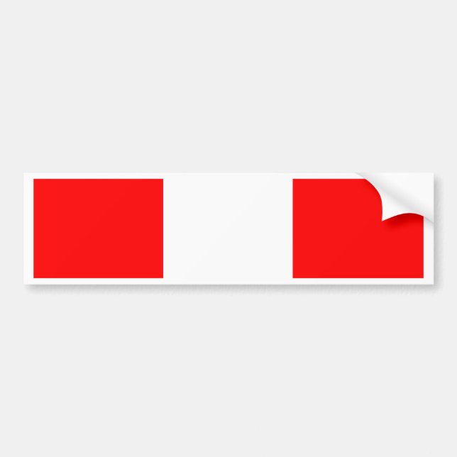 Peru Flag Bumper Sticker (Front)