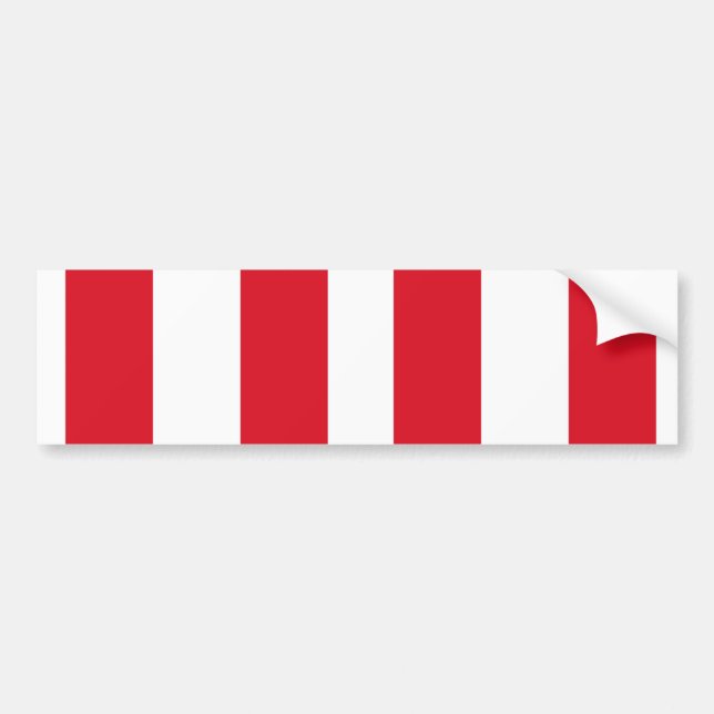 Peru Flag Bumper Sticker (Front)