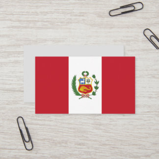 Peru flag business card