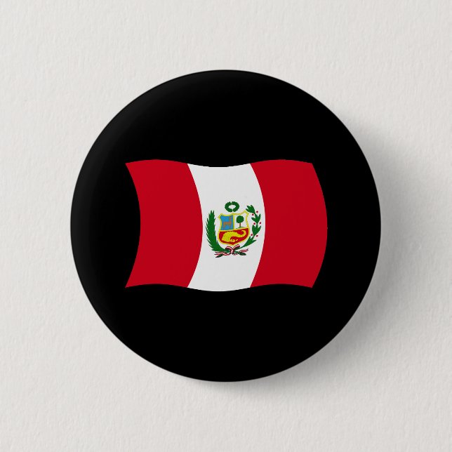 Peru Flag Button (Front)